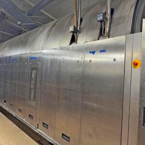 Pre-Owned Kannegiesser PT 50-12 Tunnel Washer – 12 Compartments, 50 kg, Press & Steam Heated Dryer